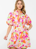 Smocked Waist Flutter Dress